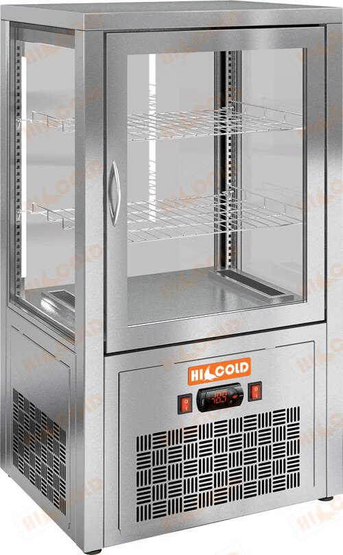 Настольная вертикальная холодильная витрина HICOLD VRC 70 для предприятий общественного питания