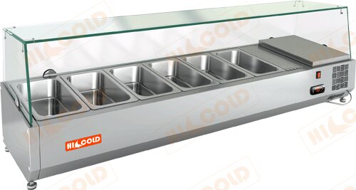 Настольная холодильная витрина для ингредиентов HICOLD VRX 1500 для предприятий общественного питания