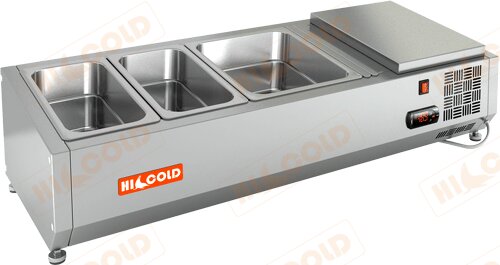 Настольная охлаждаемая витрина для ингредиентов HICOLD VRTO 1000 для предприятий общественного питания